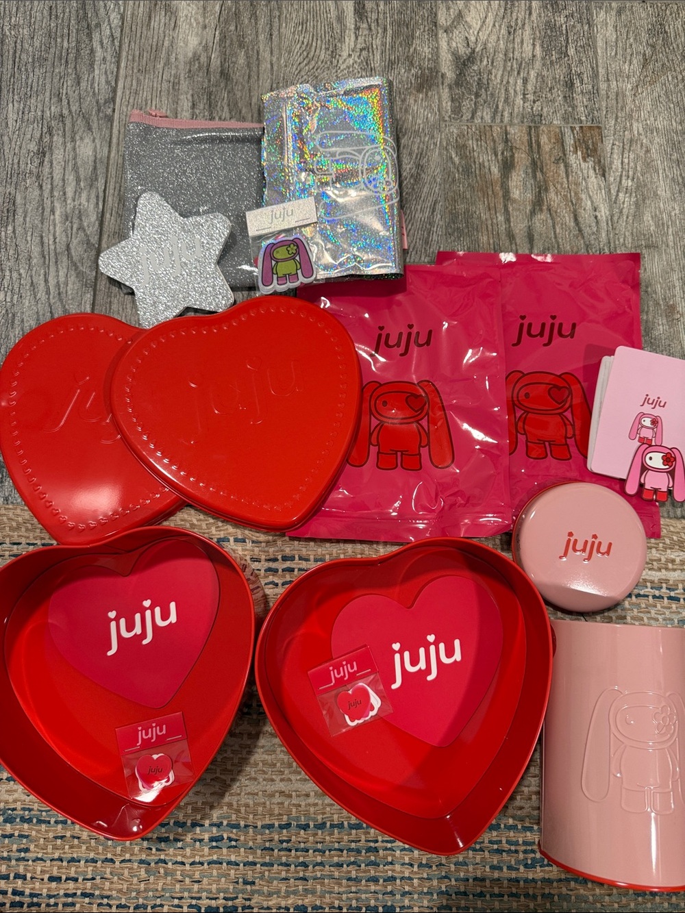 CJ Hendry Juju Empty Tins, inserts and stickers